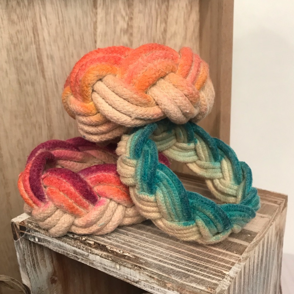 Handmade organic cotton woven bracelets